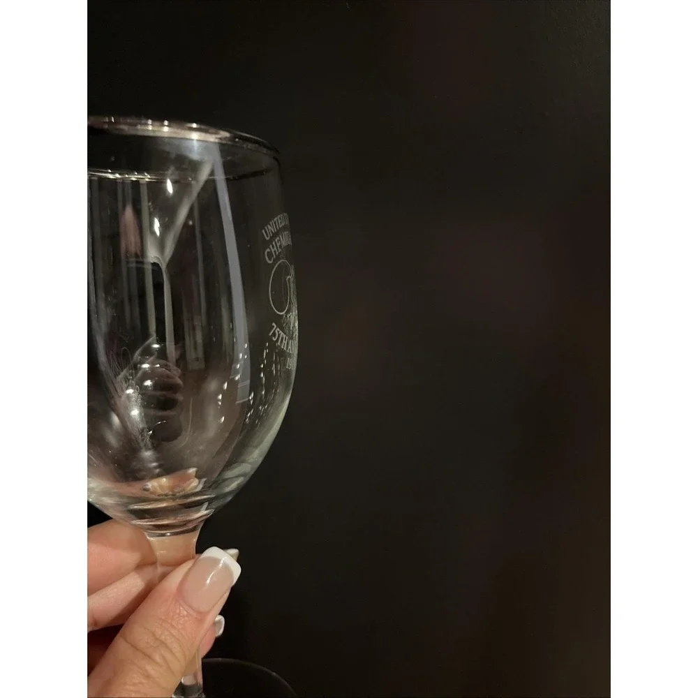 commemorative wine glass 75th Anniversary United States Army Chemical‎ corps '93